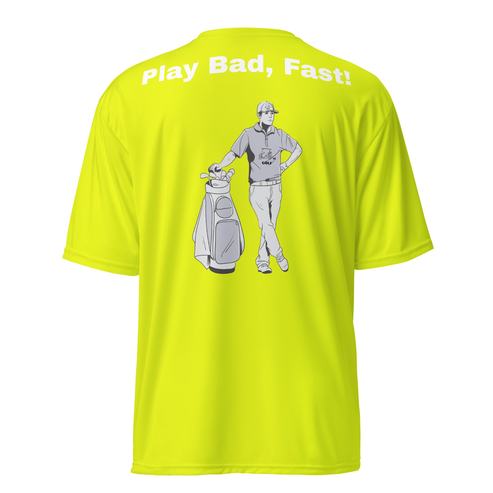 Unisex performance crew neck t-shirt "Play bad, fast"