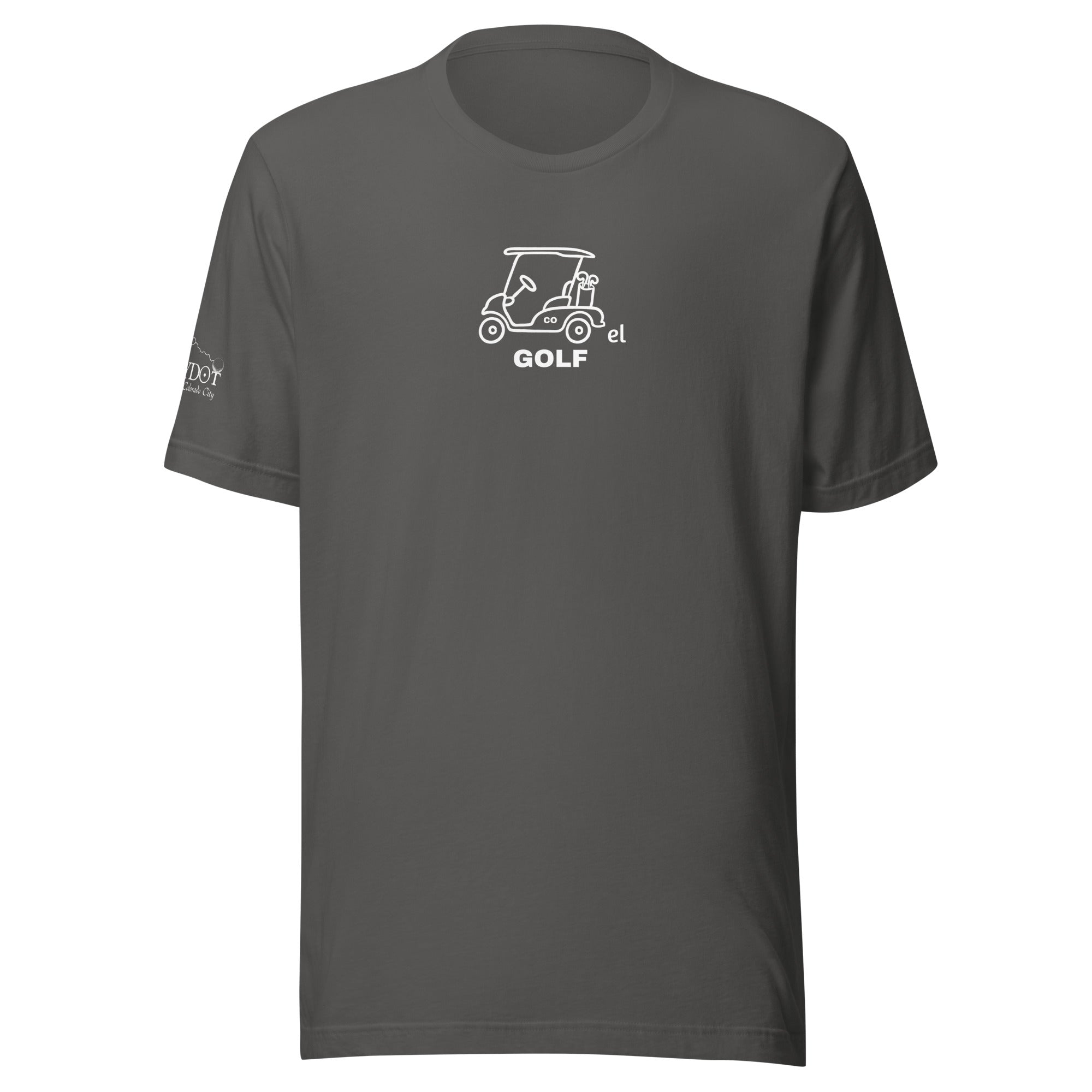 Unisex t-shirt "I learned to golf on the west course on the Back"