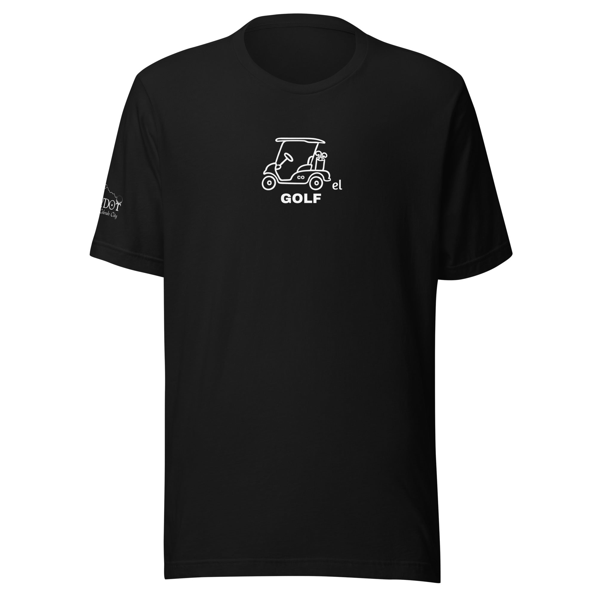 Unisex t-shirt “Don’t let my golf swing interrupt your conversation on the back”