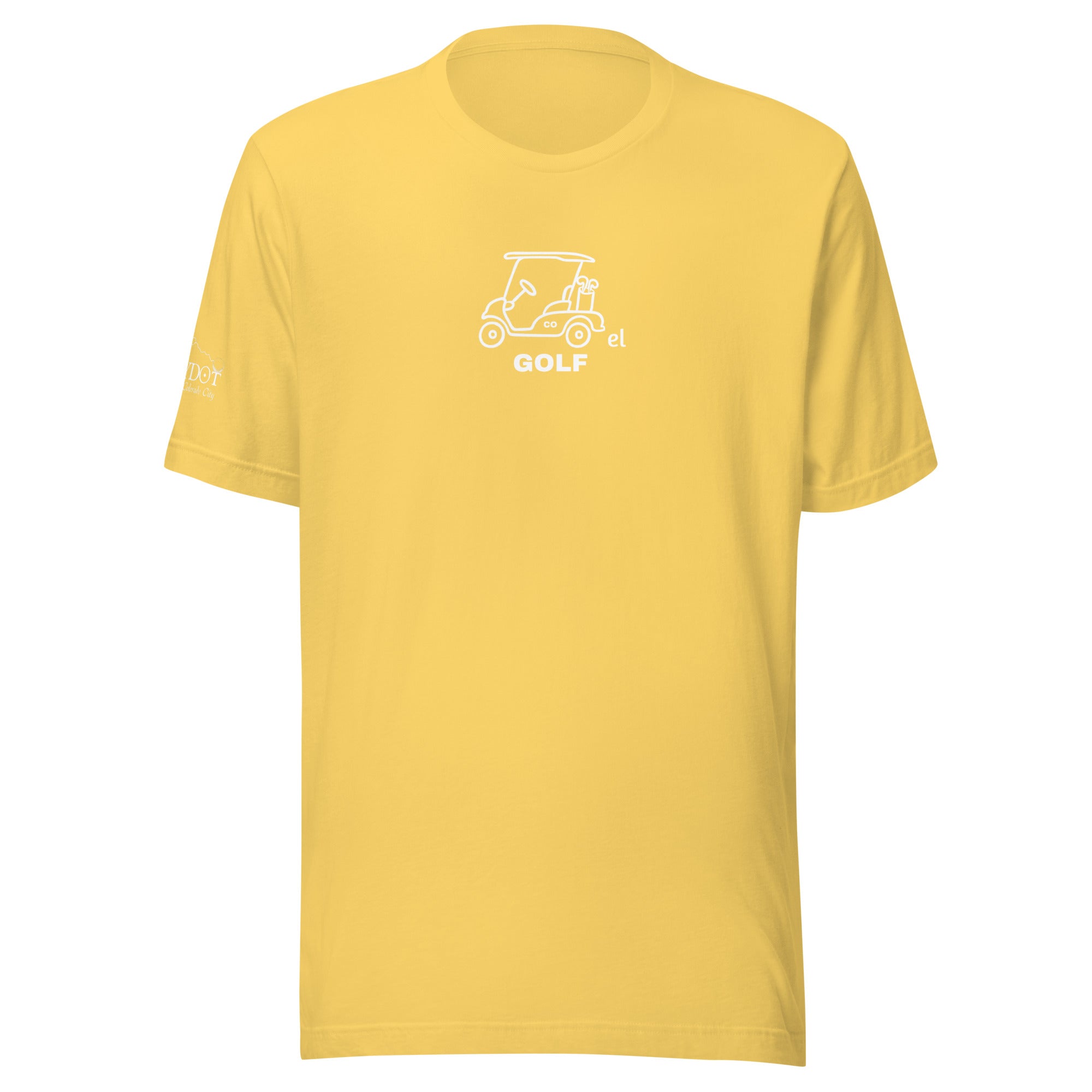 Unisex t-shirt “Don’t let my golf swing interrupt your conversation on the back”