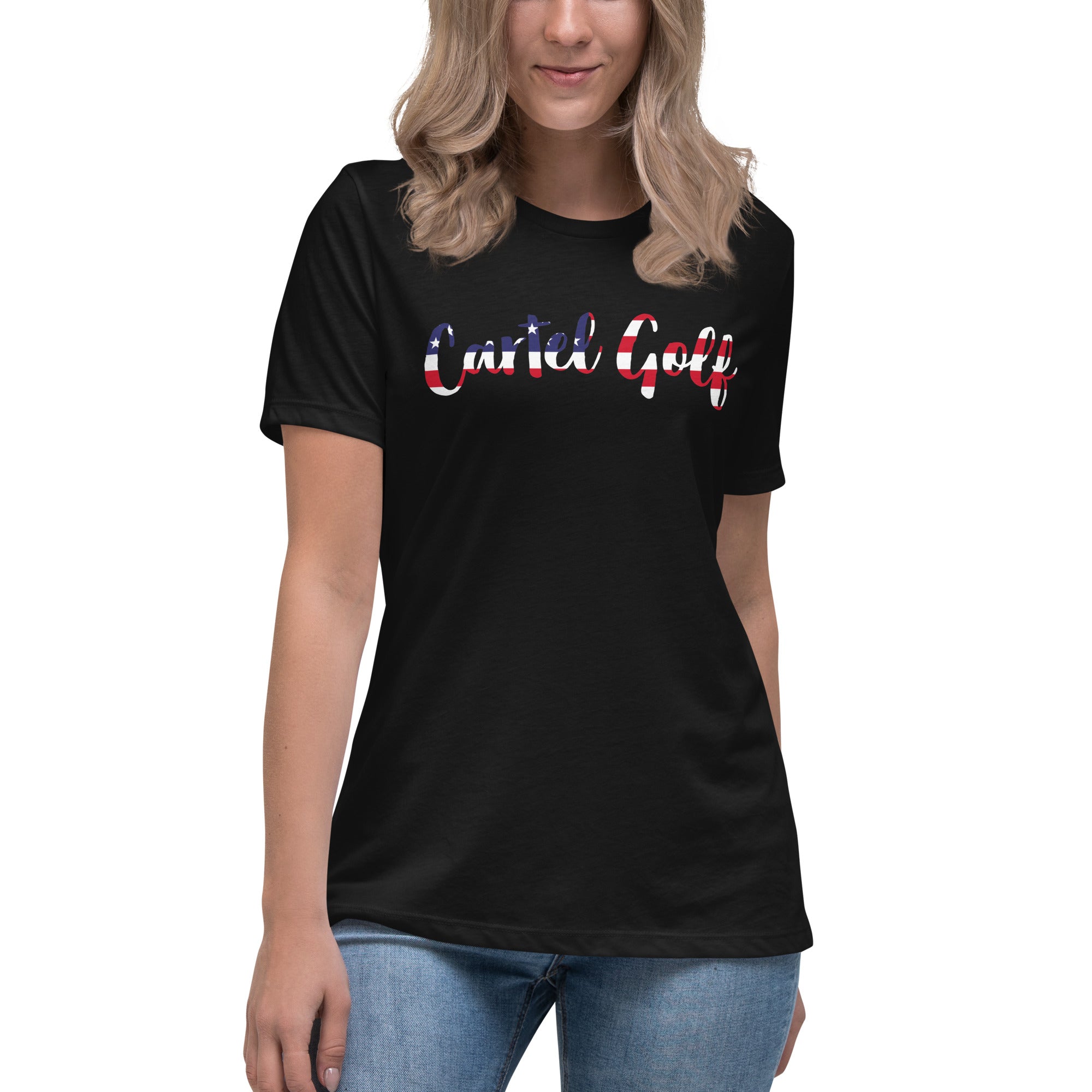 Women's Relaxed T-Shirt "Cartel Golf USA"