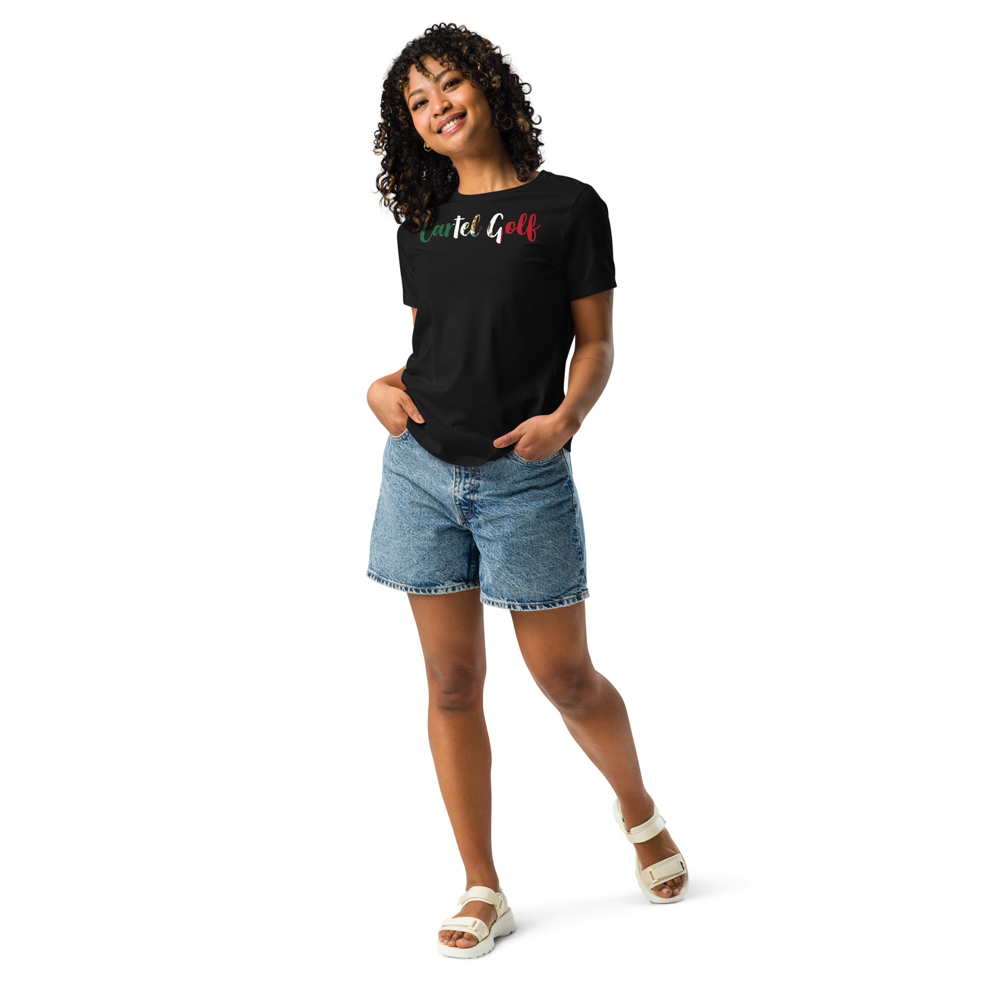 Women's Relaxed T-Shirt "Cartel Golf Mexico"