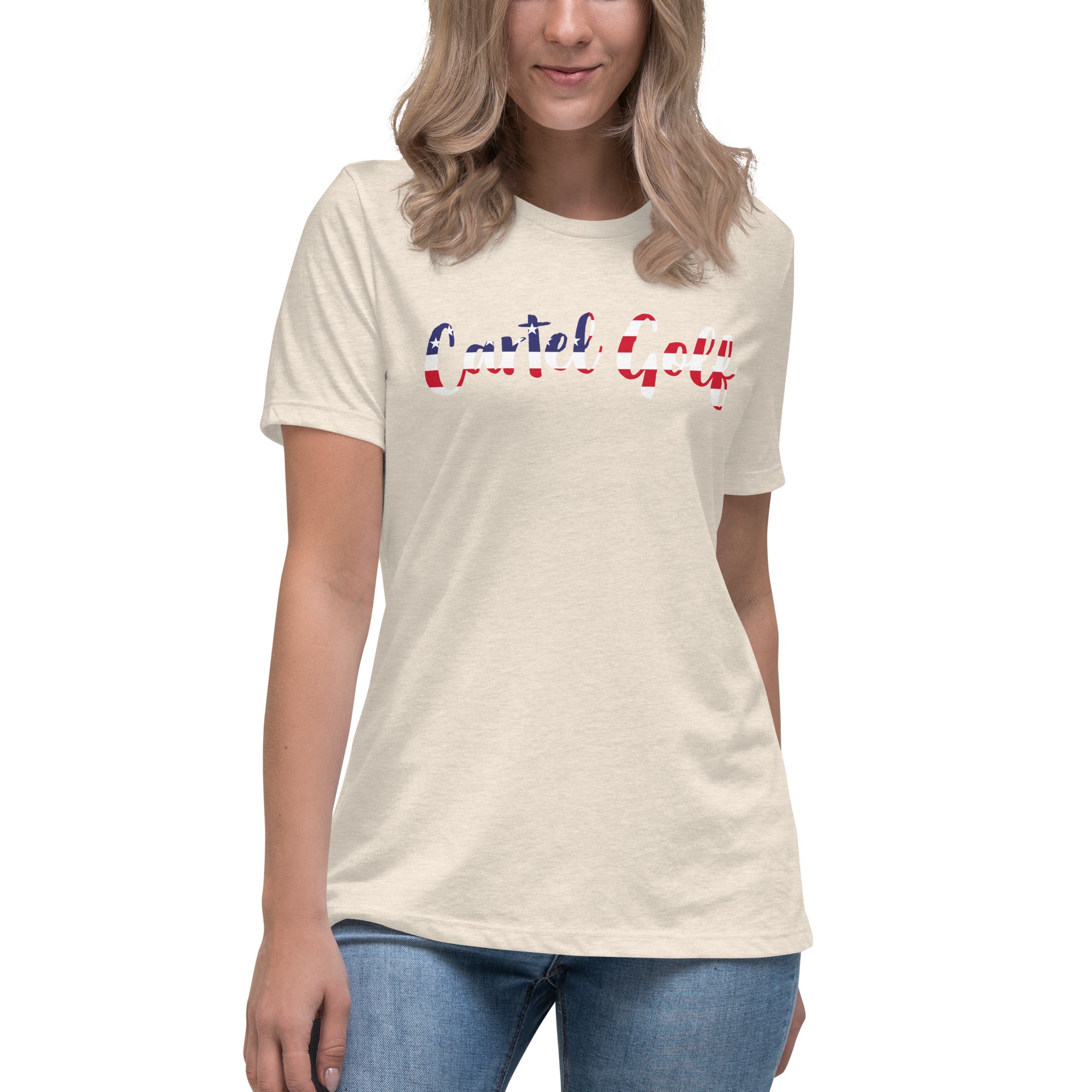 Women's Relaxed T-Shirt "Cartel Golf USA"