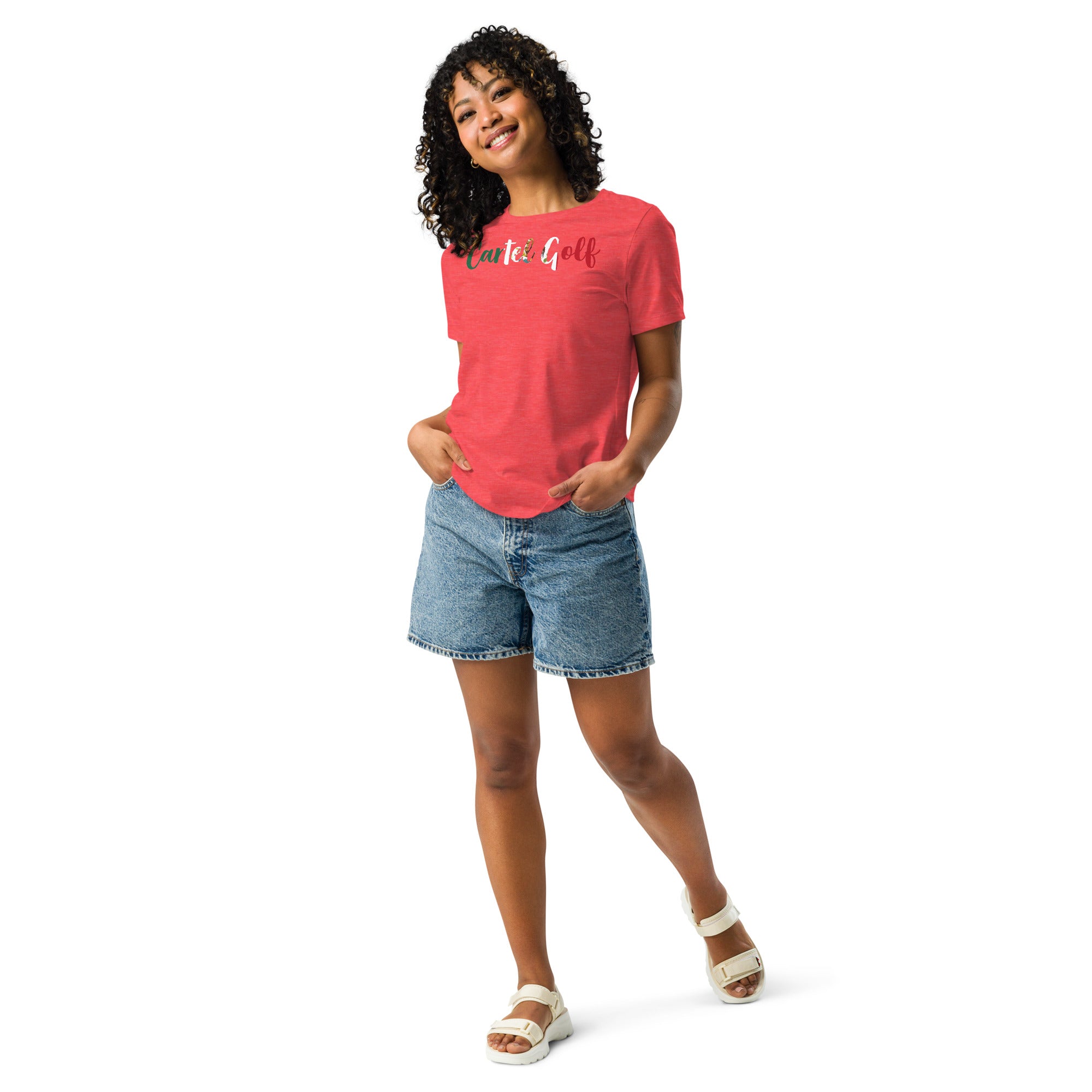 Women's Relaxed T-Shirt "Cartel Golf Mexico"