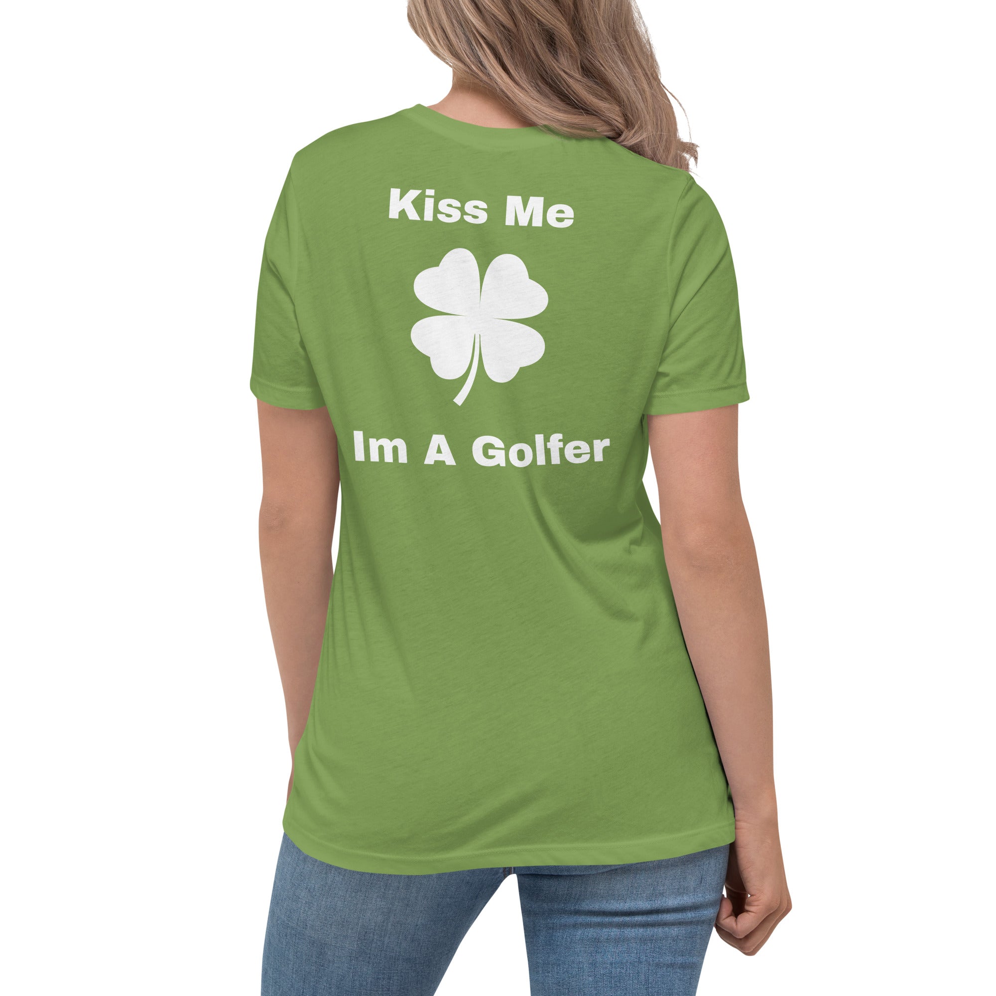 Women's Relaxed T-Shirt “Kiss Me I’m A Golfer”